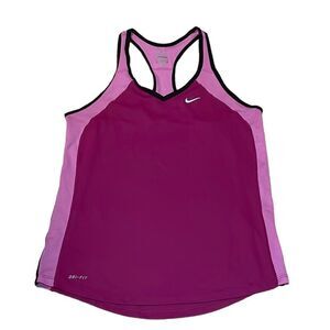 Women’s Nike Dri-fit tank top, running, gym, athletic, pink, magenta, small